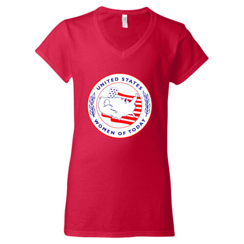 Softstyle Women's V-Neck T-Shirt w/ Back Name Thumbnail
