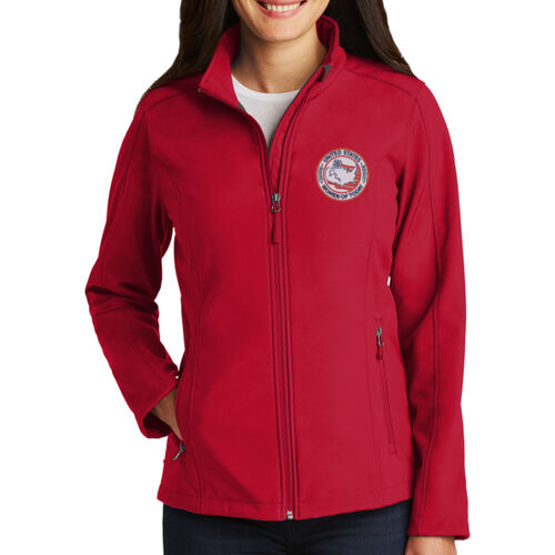 Ladies Core Soft Shell Jacket w/ Left Chest & Back Name Options Thumbnail
