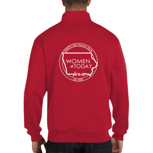 NuBlend ® 1/4 Zip Cadet Collar Sweatshirt w/ Left Chest Name Option Thumbnail