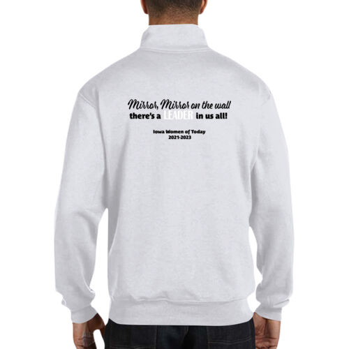 NuBlend ® 1/4 Zip Cadet Collar Sweatshirt w/ Left Chest Name Option Thumbnail